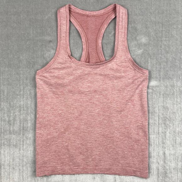 Lululemon Racerback Tank Top Womens Size 4 Pink Crush The Distance Sweat Life - Picture 1 of 8